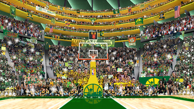 KeyArena in Seattle, home of the SuperSonics and the Storm