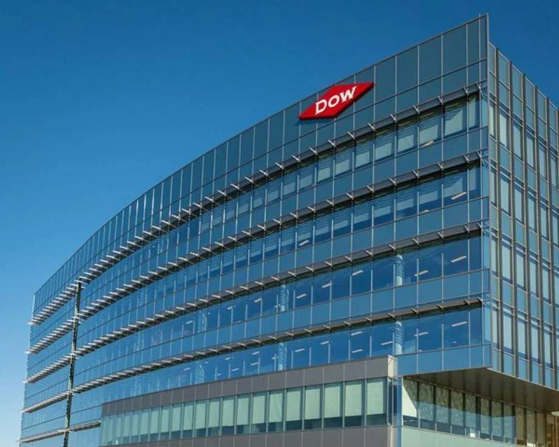 Dow corporate office with DOW signage