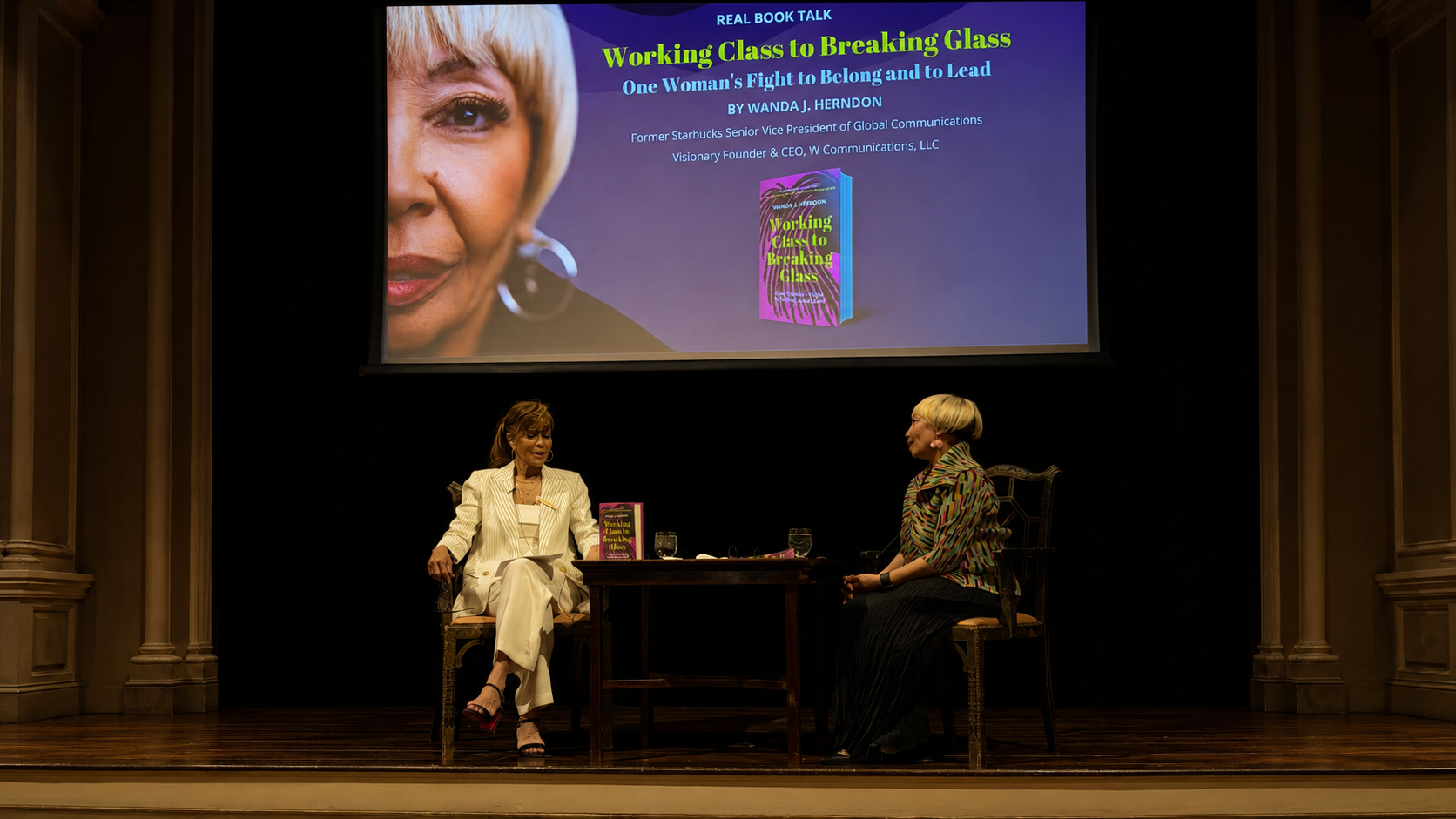 Wanda Herndon speaking on stage, 2026